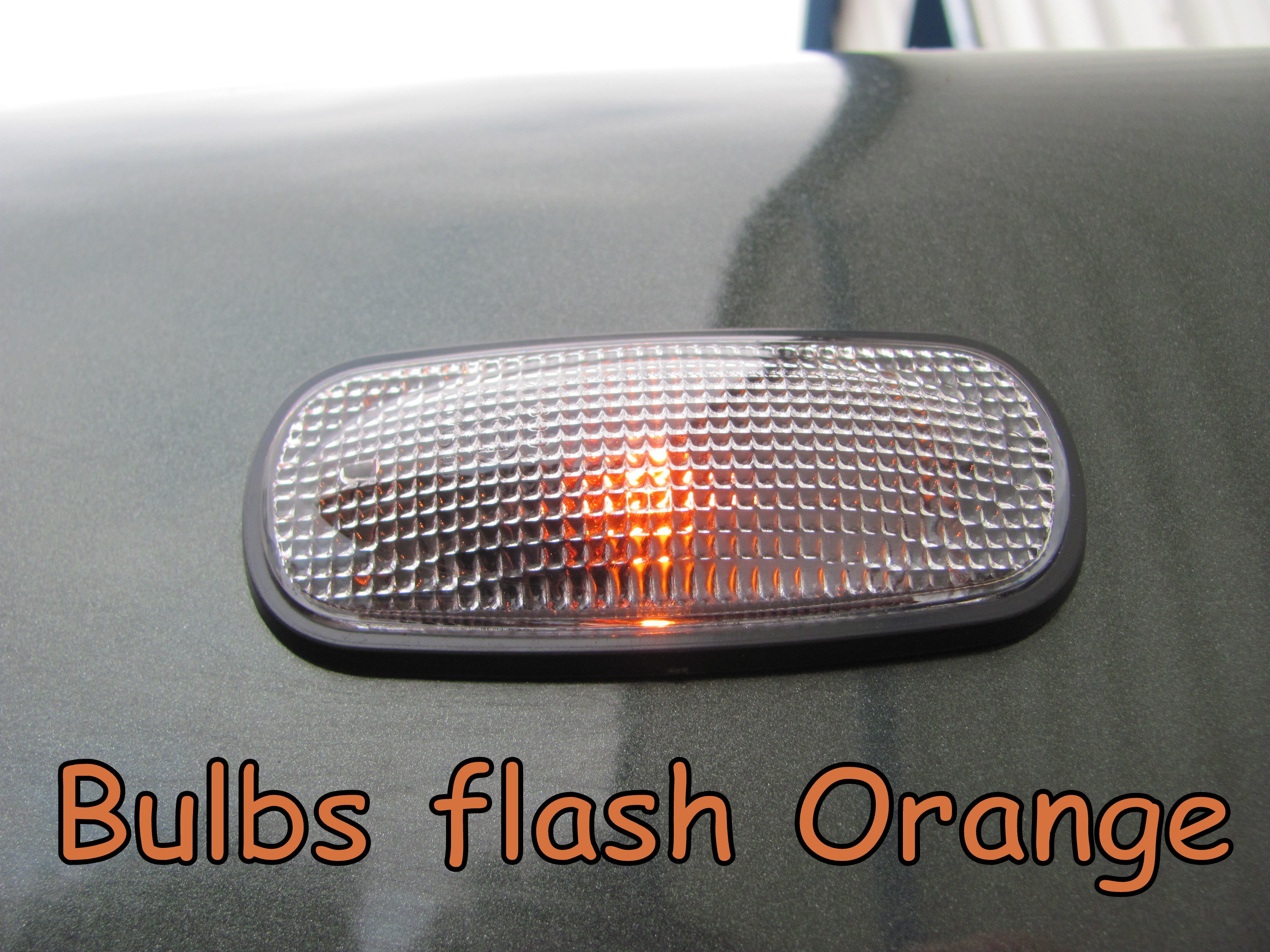 2x Smoked Side Repeater wing indicator light lamp Land Rover Defender